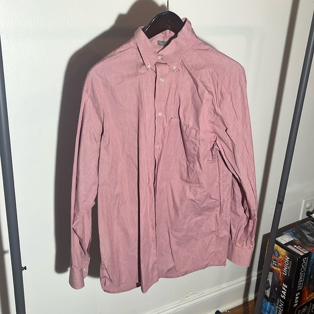 Daniel Cremieux Mens red Plaid Button Down Shirt Size Large